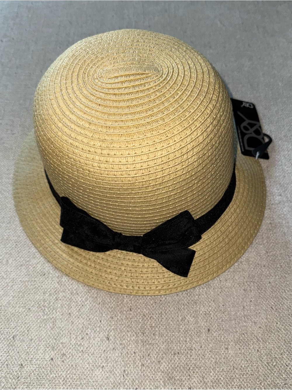 David and Young Women’s Straw Hat with Black Bow